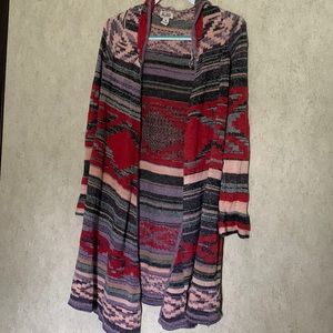Bohemian Long Hooded Cardigan
